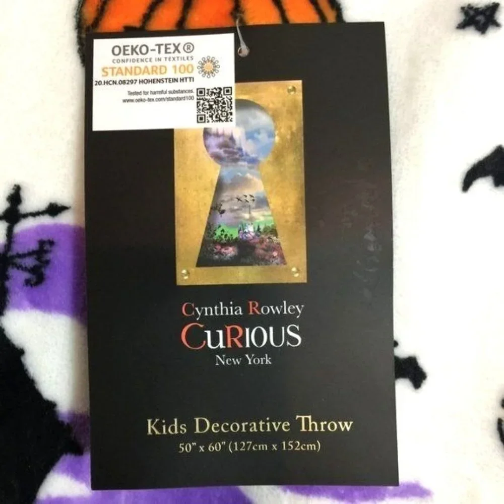 Cynthia Rowley CURIOUS Kids Plush Halloween Throw Blanket 50